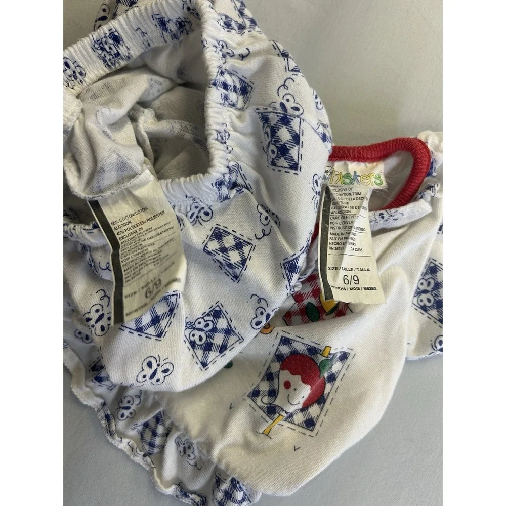 Vintage Whiskers 2 Pc Set Baby Size 3-6 Months